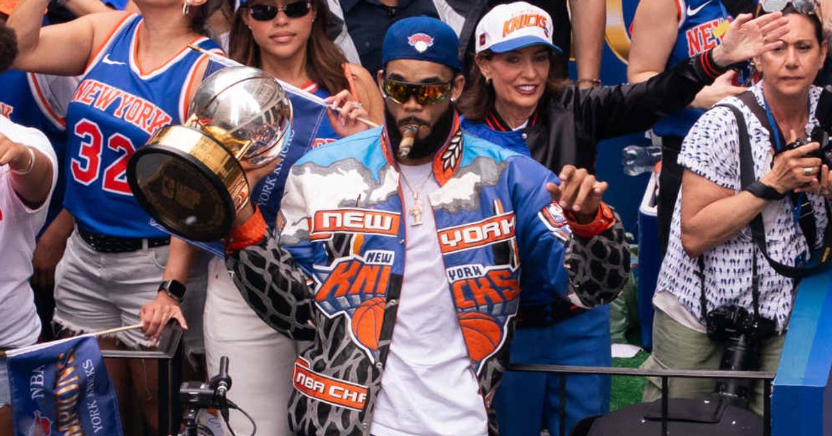 A social media post claimed that the 2026 NBA champion New York Knicks rejected President Donald Trump's invitation to visit the White House after learning that McDonald's would be served at the event (Adam Gray/Getty Images)