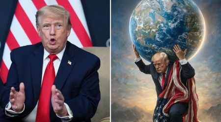 Trump plays 'god' again in AI image, lifting planet Earth days after Jesus uproar