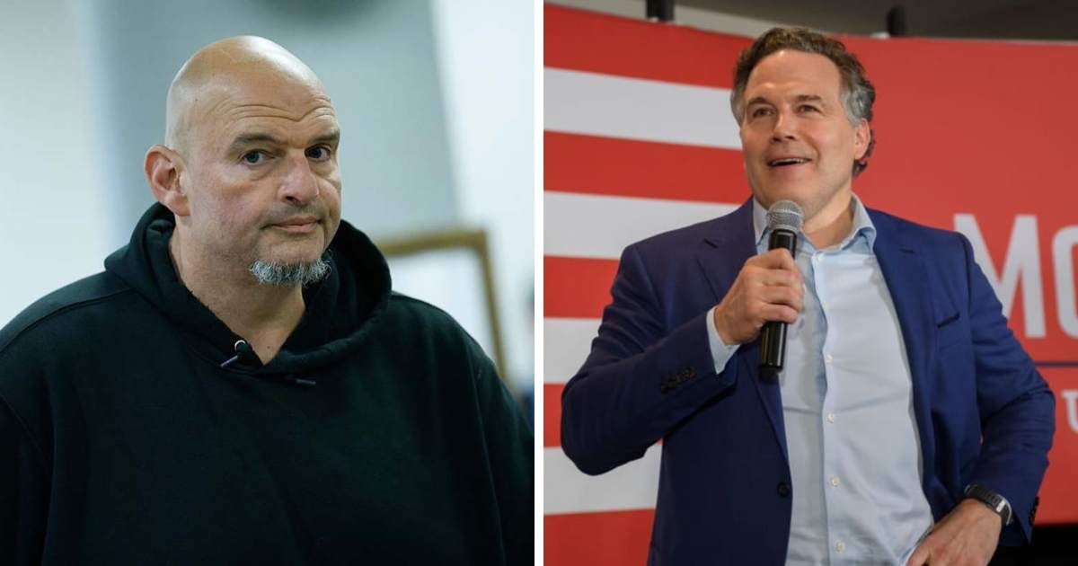 Pennsylvania Senators Dave McCormick and John Fetterman stepped in to ensure the state was represented at President Donald Trump's Great American State Fair after Pennsylvania's booth was left empty on the event's opening day (Getty Images)