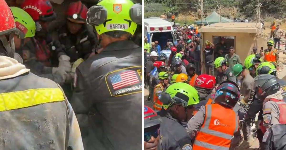 American search-and-rescue teams rescued an infant trapped beneath the rubble following this week's deadly earthquakes in Venezuela (X/@Department of State)