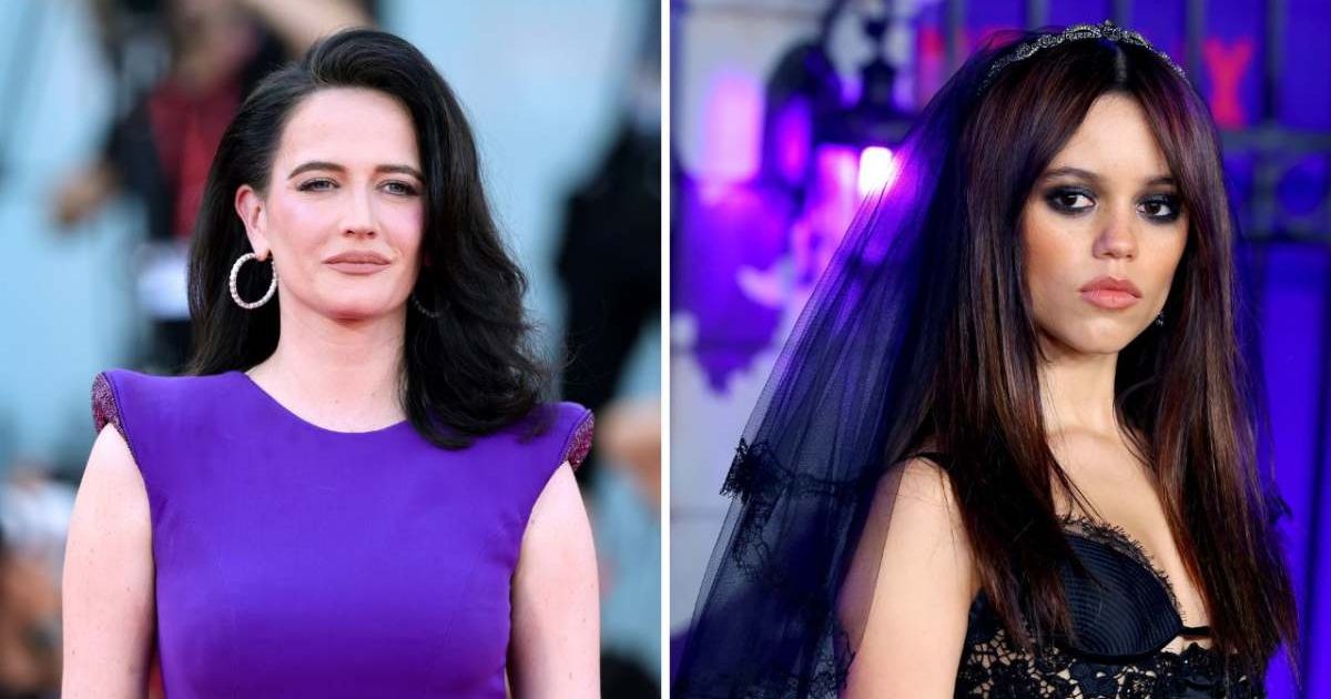 Eva Green reportedly faced a set mishap while working on Jenna Ortega’s ‘Wednesday 3’, prompting a production pause (Andreas Rentz/Getty Images, Leon Bennett/Getty Images)