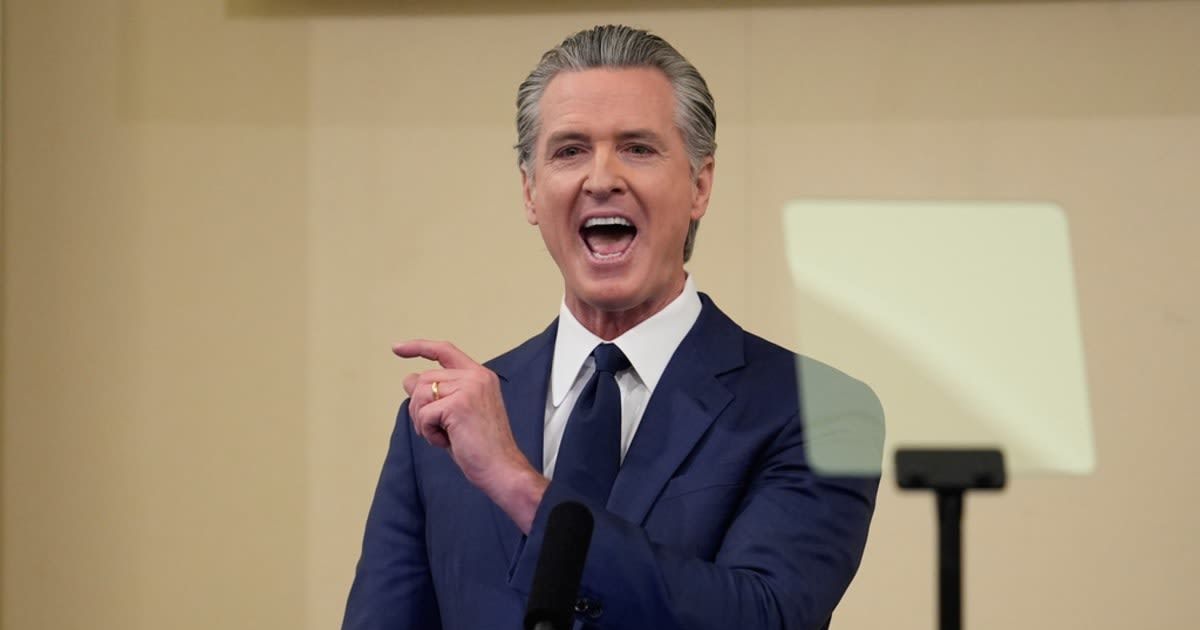 A social media rumor has falsely claimed that California Governor Gavin Newsom announced plans for California to secede from the United States, stop paying federal taxes, and declare itself an independent nation (AP Photo)