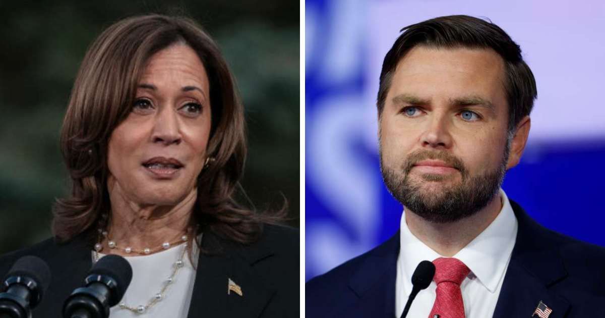 A McLaughlin & Associates poll gives Kamala Harris and JD Vance clear leads within their parties, but an AtlasIntel survey identifies different frontrunners (Jim Vondruska, Chip Somodevilla/Getty Images)