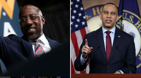 Raphael Warnock breaks with progressives as DSA warns Jeffries with 'you're next' chants
