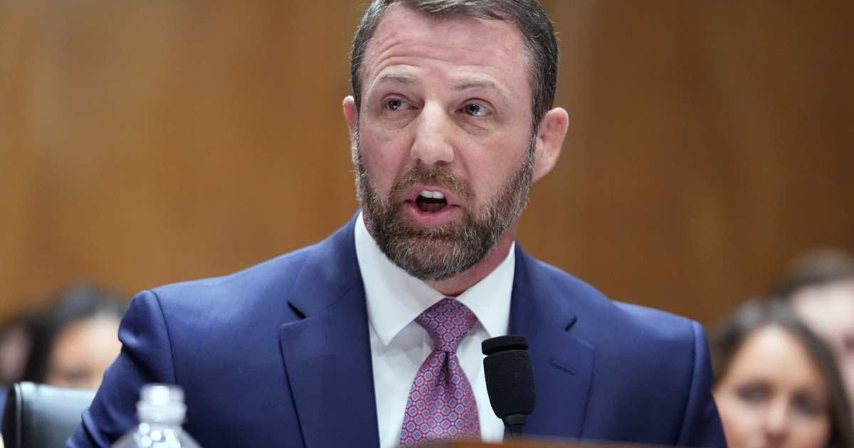Sen. Markwayne Mullin, R-Okla., President Donald Trump's pick for Homeland Security secretary, testifies during the Senate Committee on Homeland Security and Governmental Affairs hearing, Wednesday, March 18, 2026, on Capitol Hill in Washington (AP Photo)
