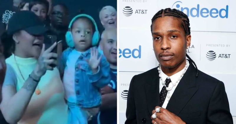 A$AP Rocky gives shoutout to son Riot Rose as Rihanna watches from crowd: 'Daddy loves you'