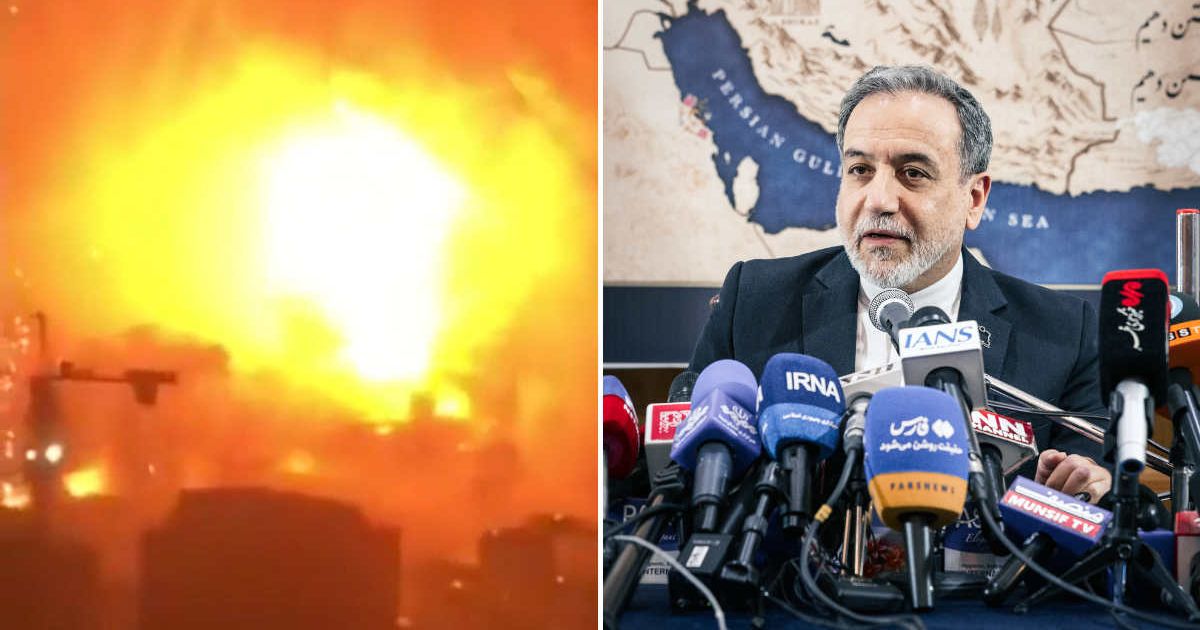 Viral video claims to show a US strike on Iran that allegedly killed the country's foreign minister, Abbas Araghchi (@SidneyPowellQ/X, Getty Images)