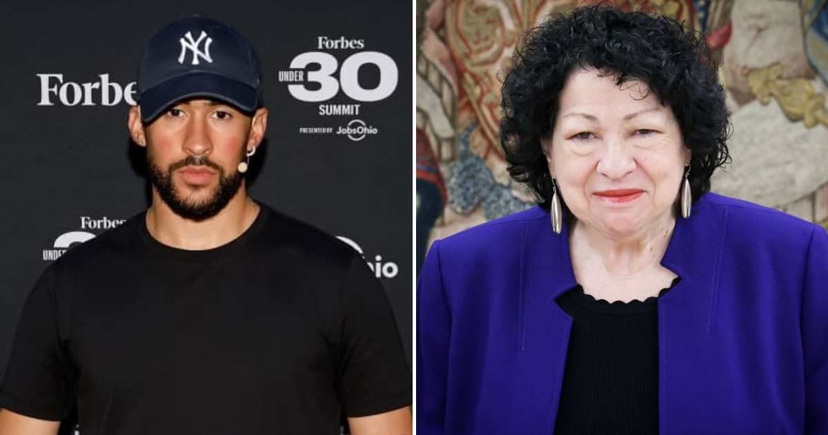 A report claimed Bad Bunny's record label gifted Justice Sonia Sotomayor $4,333 concert tickets, raising ethics concerns (Getty Images)