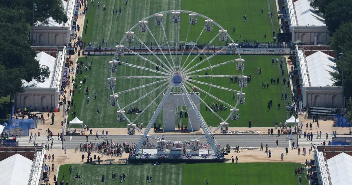 A viral post claims that the FBI has already linked the alleged sabotage to Antifa, 'who are clearly hell-bent on ruining the biggest patriotic celebration in DC history' (Getty Images)