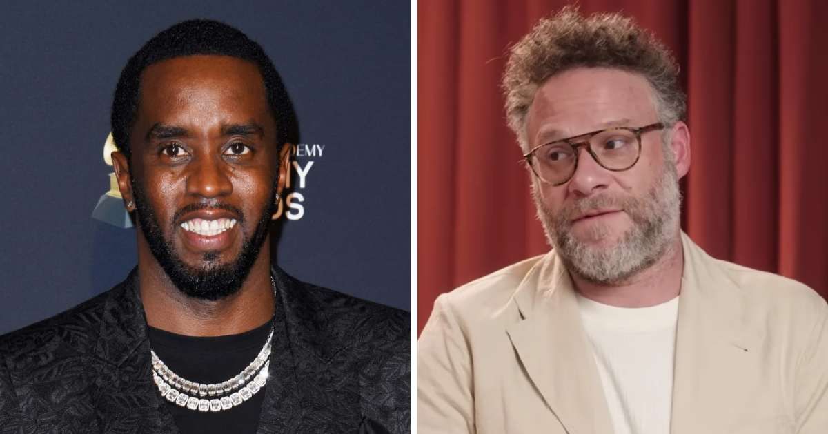 Seth Rogen recalled the unexpected moment Sean 'Diddy' Combs invited him on a hot air balloon ride (Screengrab/Entertainment Weekly/YouTube, Getty Images)
