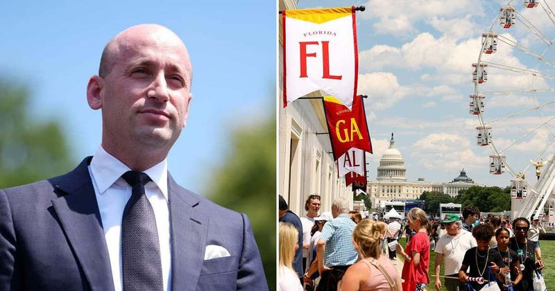 Fact Check: Did Stephen Miller open a booth with banner asking, ‘Are you White enough to stay?’