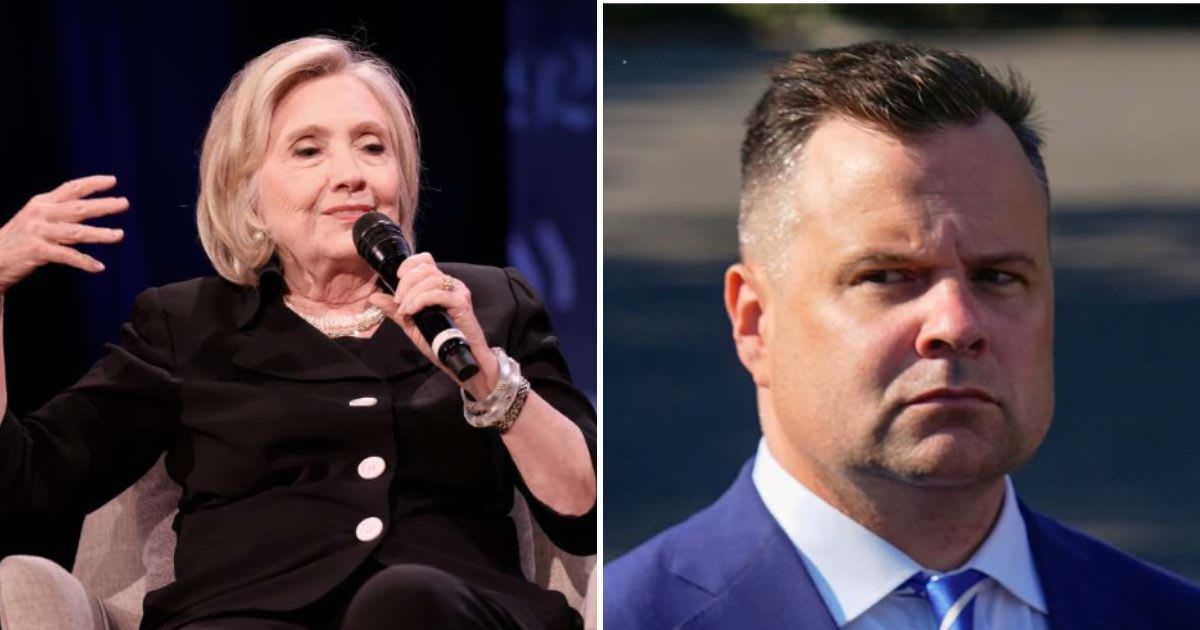 Former Secretary of State Hillary Clinton said she hoped US intelligence agencies were refusing to share information with acting Director of National Intelligence Bill Pulte (Getty Images, AP Photo/Julia Demaree Nikhinson, File)