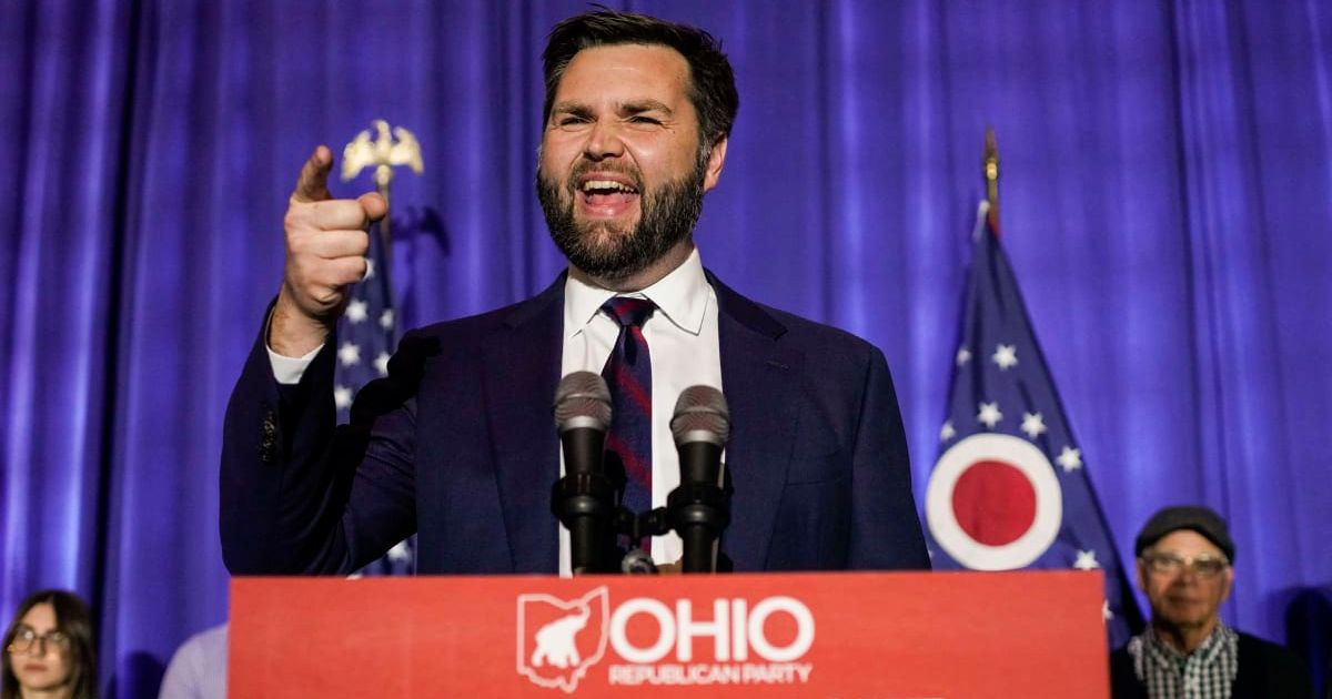JD Vance speaks to supporters at an election watch party at the Renaissance Hotel on November 8, 2022, in Columbus, Ohio (Getty Images)