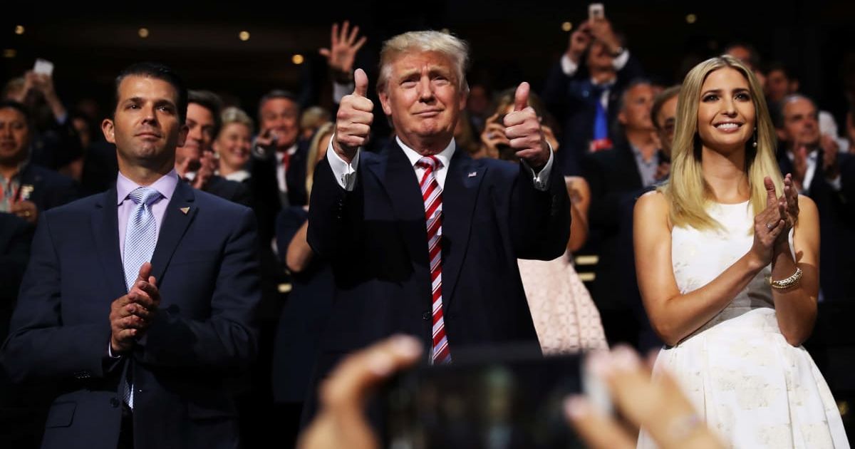 Donald Trump said he advises his children to avoid situations that invite criticism but acknowledged they still have personal and professional lives (Getty Images)
