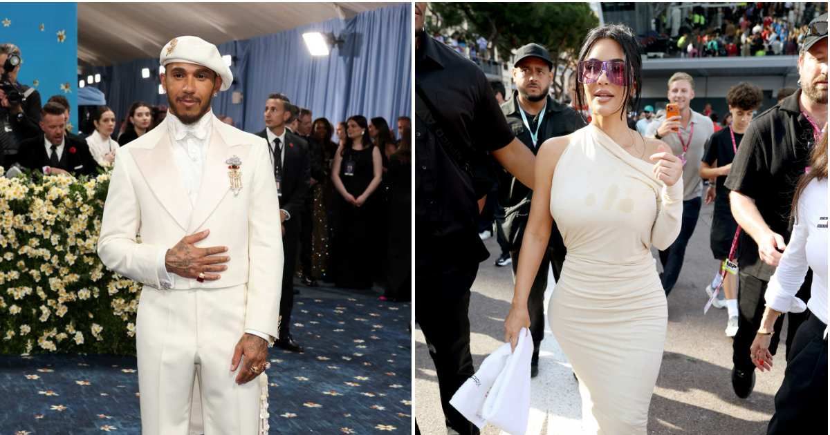 Lewis Hamilton said Kim Kardashian was the reason behind his newfound happiness during a fan event at Silverstone (John Shearer/WireImage, Pascal Le Segretain/WireImage)