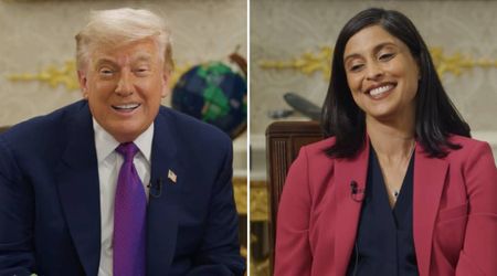Trump says he 'usually read stories about himself' on Usha Vance's podcast, jokes about bathing suit