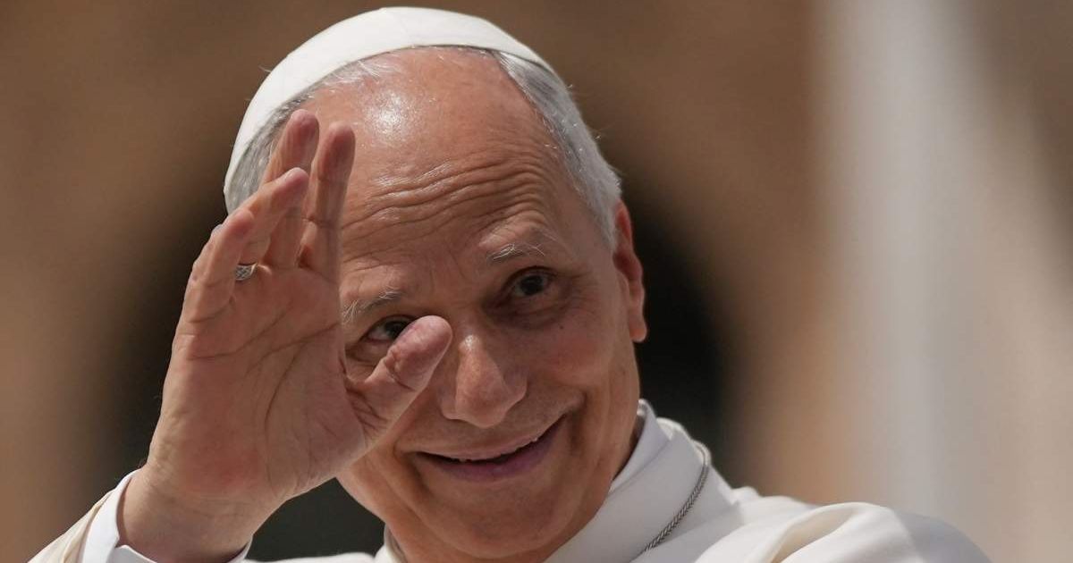 Pope Leo XIV waves as he leaves after his weekly general audience in St Peter's Square at The Vatican, Wednesday, June 3, 2026 (AP Photo/Andrew Medichini)