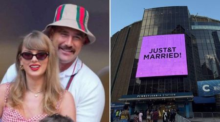 'JusT&T Married' sign displayed outside MSG goes viral amid Taylor Swift-Travis Kelce wedding