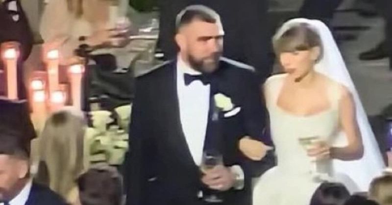 Fact Check: Is viral wedding photo of Taylor Swift and Travis Kelce real?