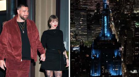 Empire State Building lights up blue in iconic tribute to Taylor Swift and Travis Kelce’s wedding