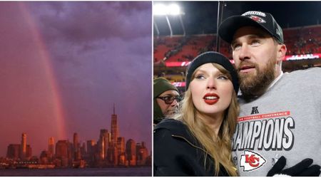 Taylor Swift-Travis Kelce's wedding gets magical surprise as rainbow lights up sky in viral photos