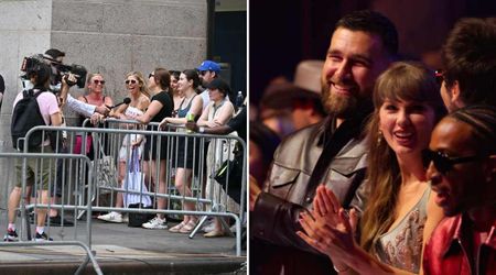 Viral video shows Swifties serenading Taylor Swift and Travis Kelce with 'Love Story' outside MSG