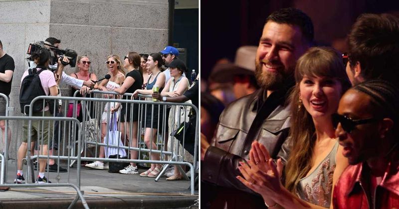 Viral video shows Swifties serenading Taylor Swift and Travis Kelce with 'Love Story' outside MSG