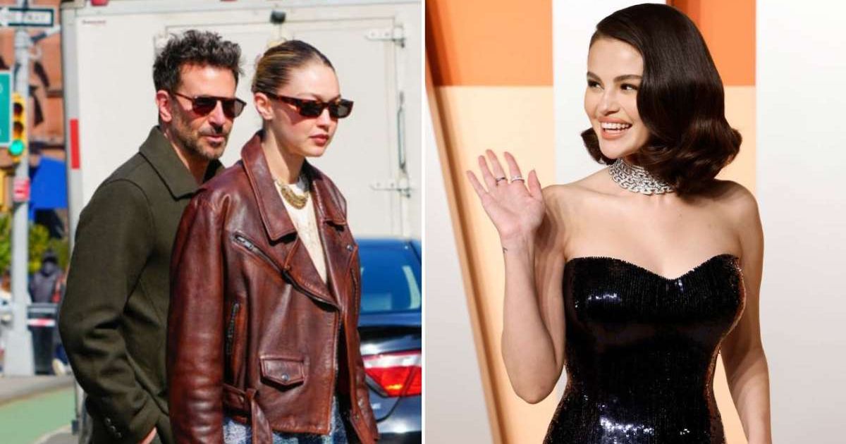 Selena Gomez, Gigi Hadid and Bradley Cooper were reportedly among the last guests to leave Taylor Swift and Travis Kelce's wedding reception (Gotham/GC Images, Daniele Venturelli/Getty Images)