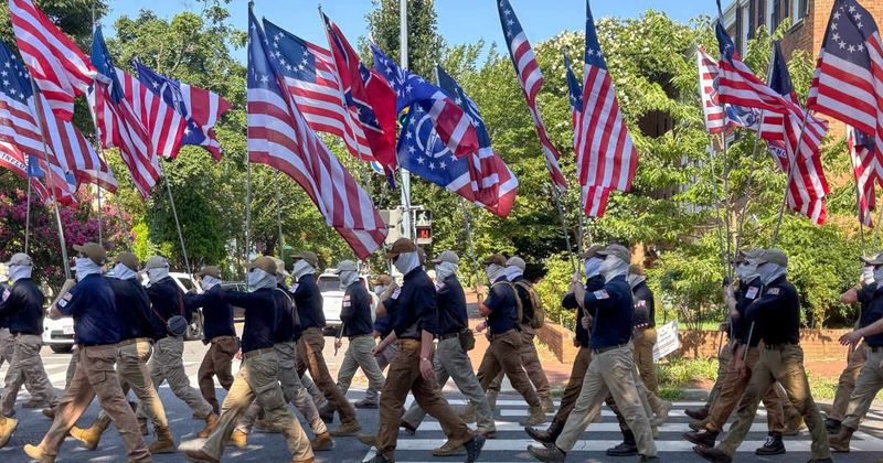 ‘Reclaim America’ chants white supremacist group as members march through DC on Fourth of July