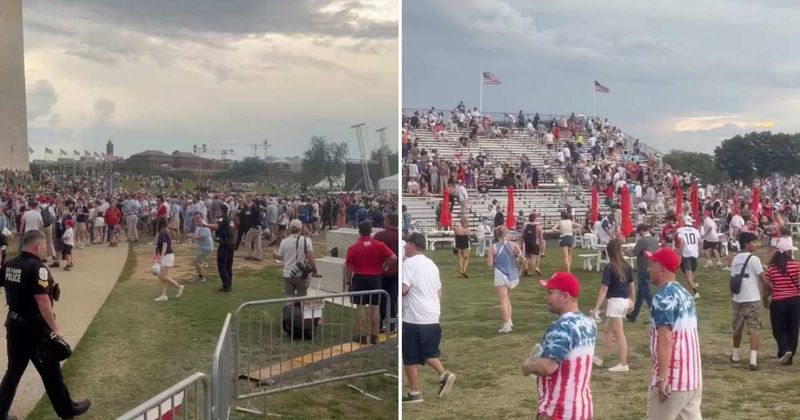National Mall evacuated as severe weather disrupts preparations for Trump’s America 250 rally