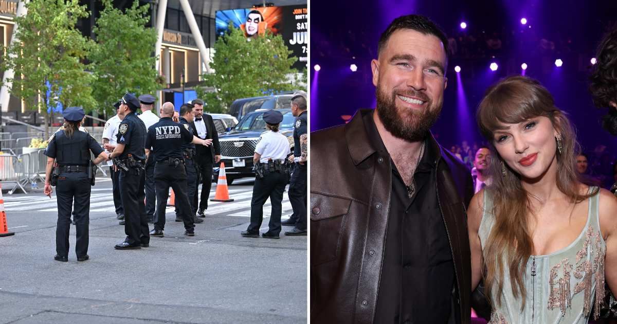 Social media rumor claims major roads in New York were closed during the Taylor Swift-Travis Kelce wedding (Getty Images)