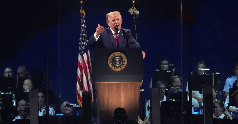 Trump jokes he's serving 'third term' as he touts military gains during Freedom 250 speech