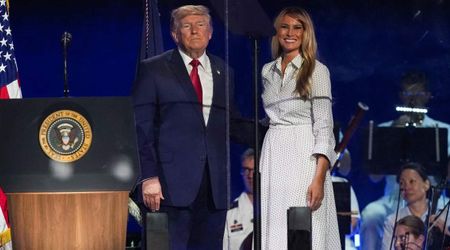 Melania Trump steps out in Adam Lippes shirtdress for 'Salute to America 250' celebration