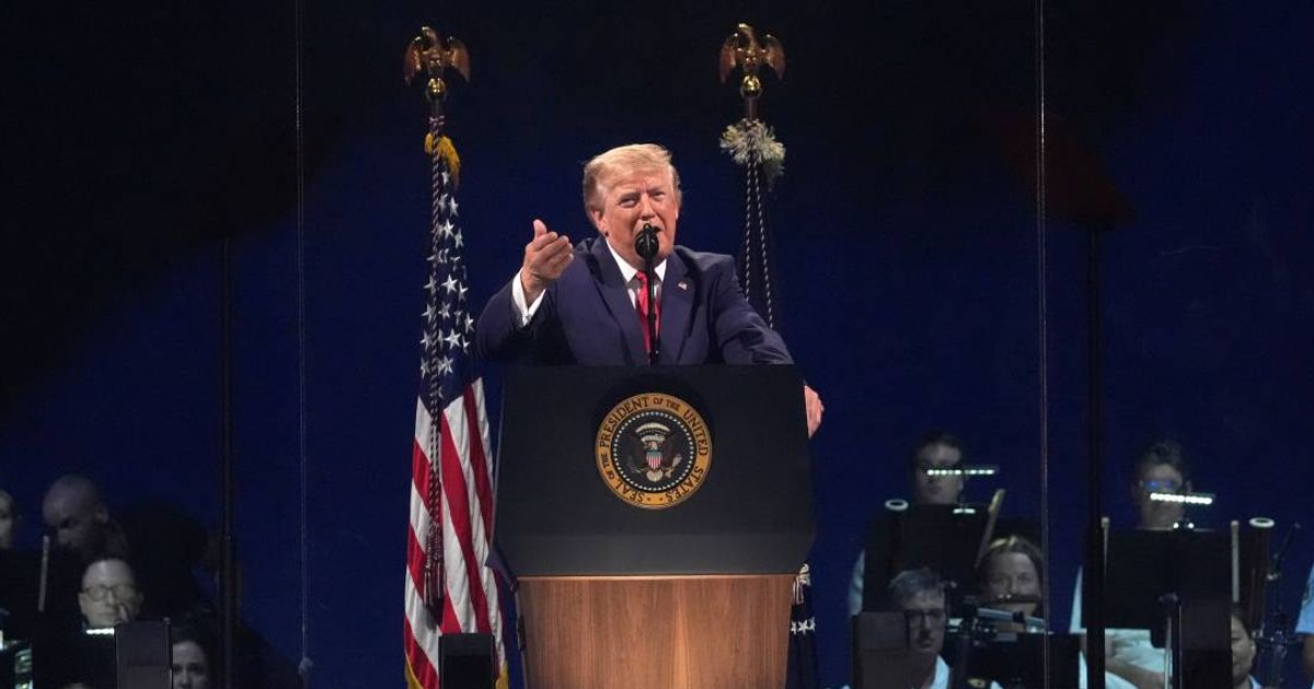 President Donald Trump used his America 250 speech on July 4 to renew his support for the SAVE America Act, arguing that stricter voting requirements are necessary to protect the integrity of US elections (AP Photo/Mark Schiefelbein)