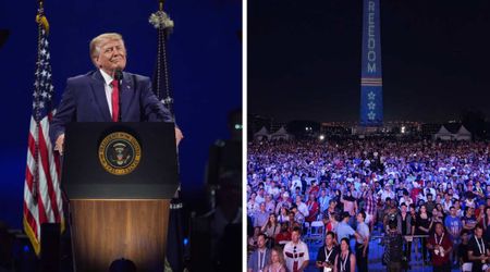 Trump boasts of massive crowd despite weather disruptions during America 250 celebration
