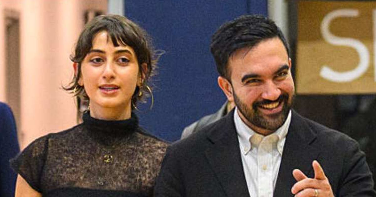 Zohran Mamdani and his wife, Rama Duwaji, vote at The Frank Sinatra School of the Arts on November 04, 2025, in the Queens borough of New York City (Alexi J. Rosenfeld/Getty Images)