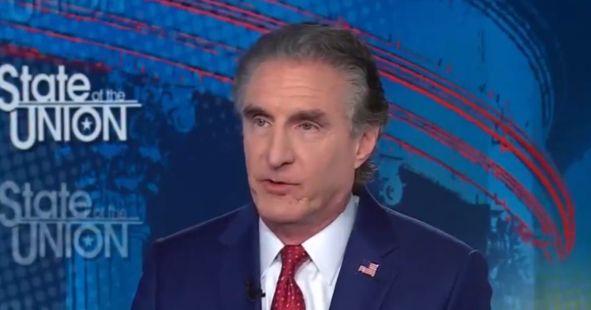 Doug Burgum said President Donald Trump need not condemn Patriot Front, arguing the First Amendment protects protests regardless of political views (Screengrab/ CNN)