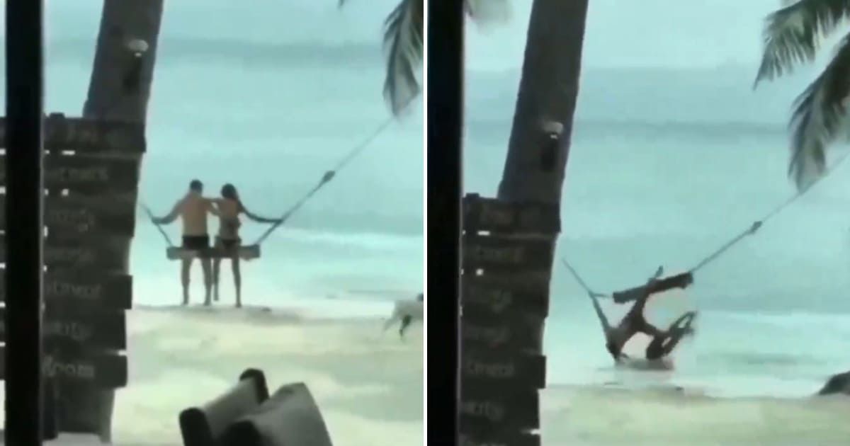 Following Taylor Swift and Travis Kelce's wedding, a viral video claimed to show the couple enjoying their honeymoon in the Bahamas (@HoopsCrave/X)