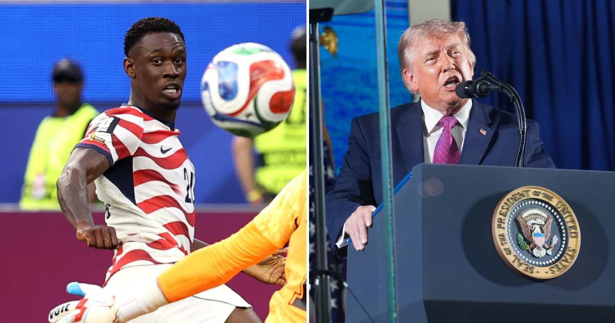 Viral social media post claims Folarin Balogun praised Donald Trump for FIFA's reversal of his suspension (Getty Images, AP Photo)