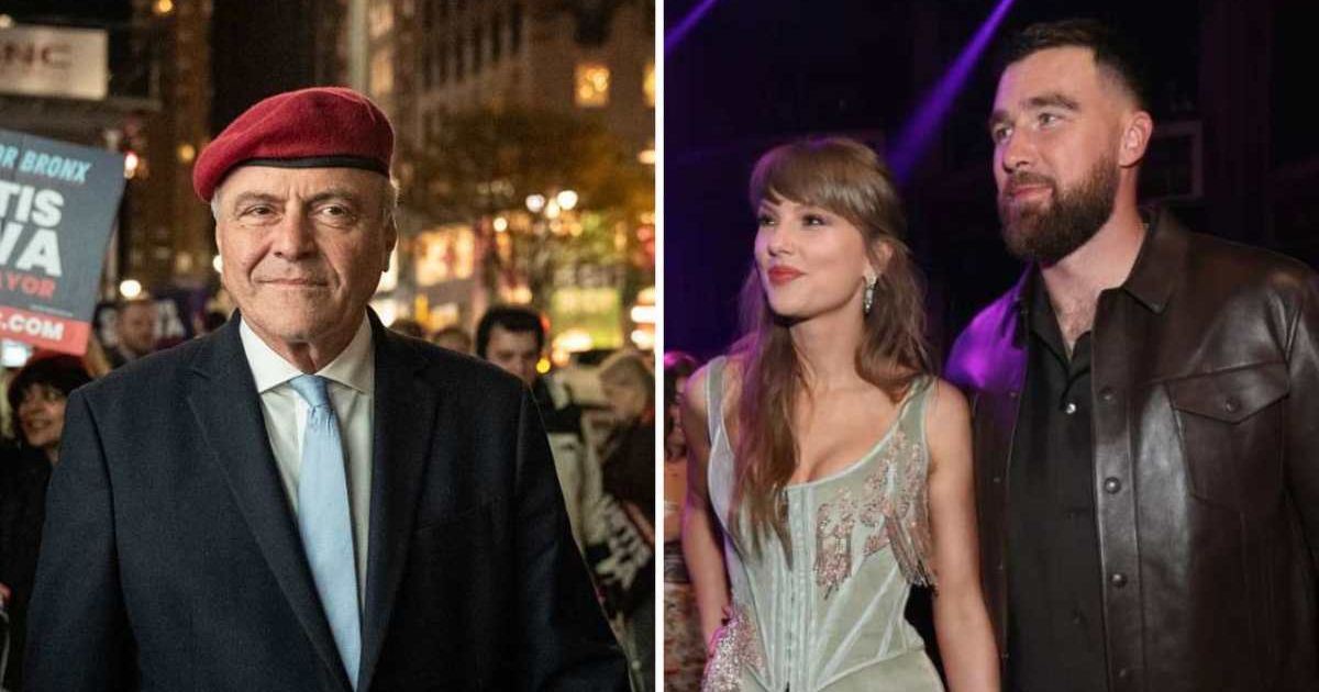 Curtis Sliwa criticized Taylor Swift and Travis Kelce's Madison Square Garden wedding celebration (Stephanie Keith/Getty Images, Getty Images)