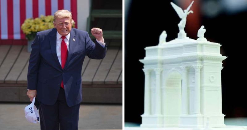 Trump's 250-foot arch wins initial approval despite warning it could 'shift focus' from Arlington