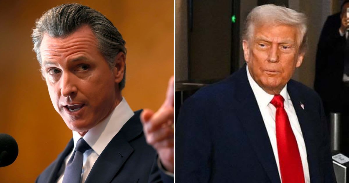 Gavin Newsom described election security as a 'code red' issue and urged Democrats to become more politically engaged before the midterms (Getty Images)