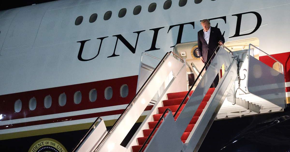 President Donald Trump returns to Joint Base Andrews on July 09, 2026 in Washington, DC  (Win McNamee/Getty Images)