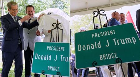 Scott Bessent unveils 'President Donald J Trump Bridge' in Tennessee after Florida airport tribute