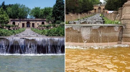 Trump-restored Meridian Hill fountain turns brown weeks after reopening