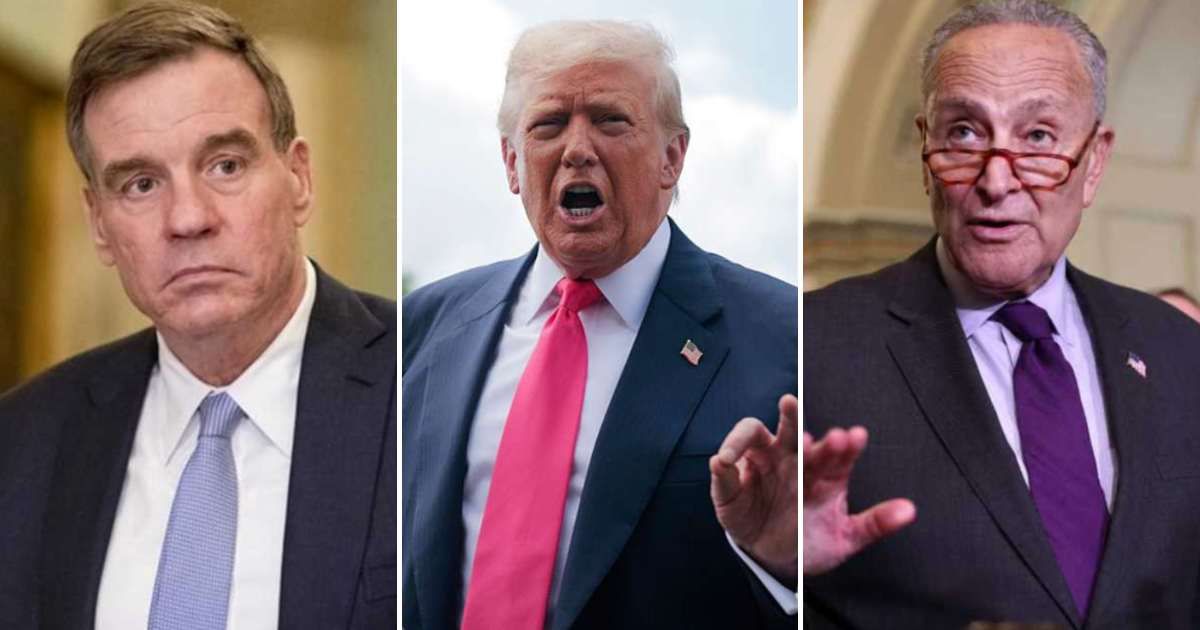 Chuck Schumer and Mark Warner questioned the dismissal of all remaining Election Assistance Commission members, saying the move raised concerns about election oversight (Getty Images) 