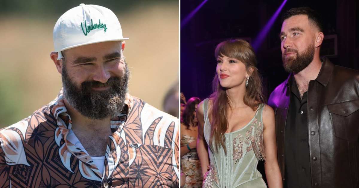 Jason Kelce opened up about his brother Travis Kelce and Taylor Swift's July 3 wedding while attending the American Century Championship in Nevada (Getty Images)
