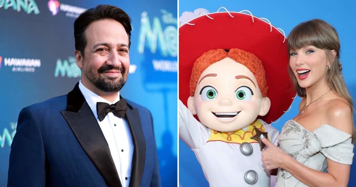 Lin-Manuel Miranda was all praise for Taylor Swift’s ‘Toy Story 5’ song ‘I Knew It, I Knew You’ at the Los Angeles premiere of 'Moana' (Matt Winkelmeyer, Kevin Mazur/Getty Images)