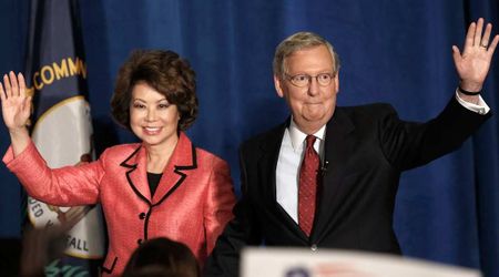 Why was Elaine Chao in China during Mitch McConnell's hospitalization? Her team explains