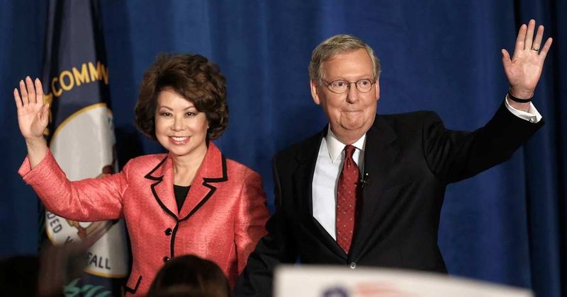 Why was Elaine Chao in China during Mitch McConnell's hospitalization? Her team explains